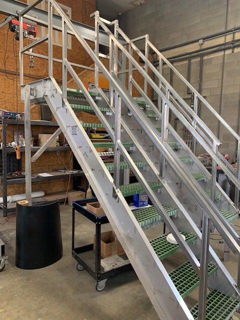 Stainless Steel Stair Crossover for Pharmaceutical Plant